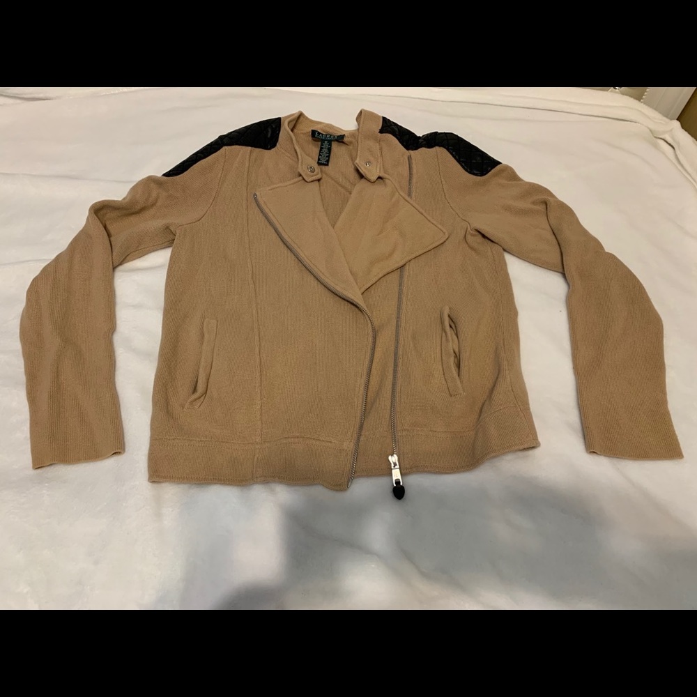Ralph Lauren Beige Jacket Sweater Size Medium